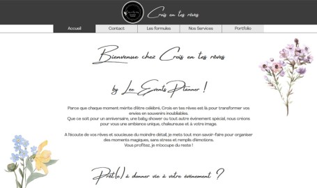 Crois en tes rêves events - Création de site web par Webink à Marseille