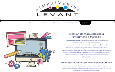 Imprimerie du Levant - Création de site web par Webink à Marseille