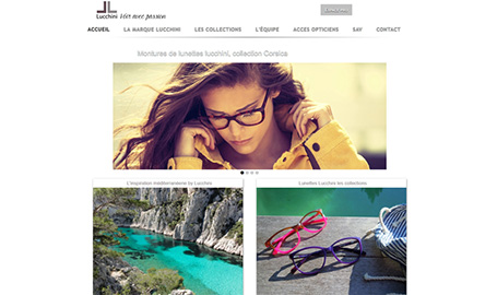 Site de vente de montures de lunettes Lucchini - Création de site web par Webink à Marseille