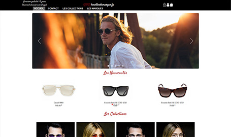 Vente en ligne de lunettes de soleil et de vue de marque pas chères - Création agence web Webink à Marseille