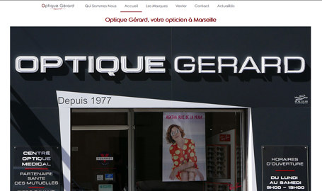 Optique Gérard est un opticien dans le 7ème à Marseille - Création agence web Webink à Marseille