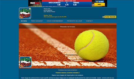 Site de pronostics sportif sur le foot, le basket et le tennis. - Création de site web par Webink à Marseille